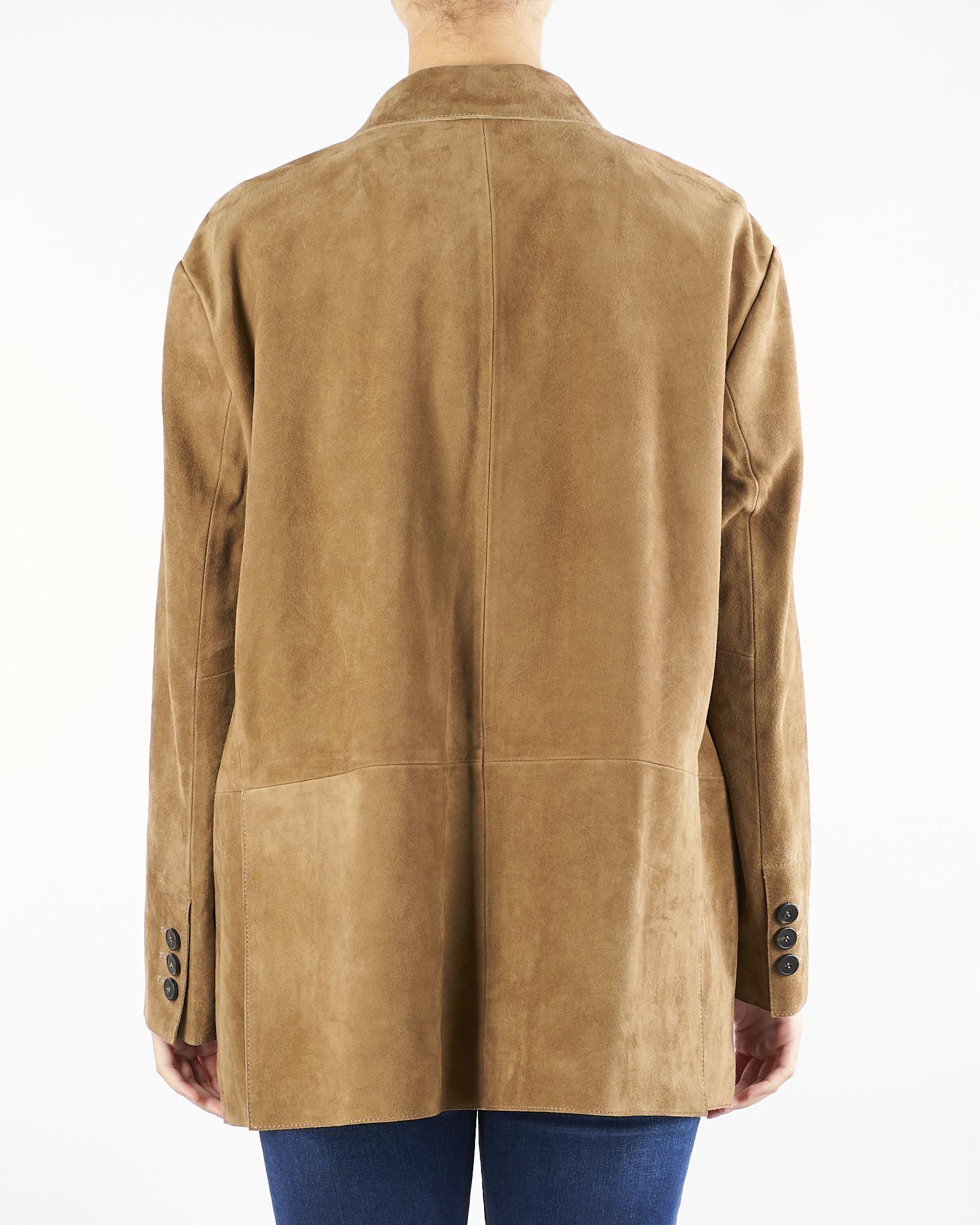 Blazer Taupe over in suede ROLANDA 1 MAX MARA WEEKEND 