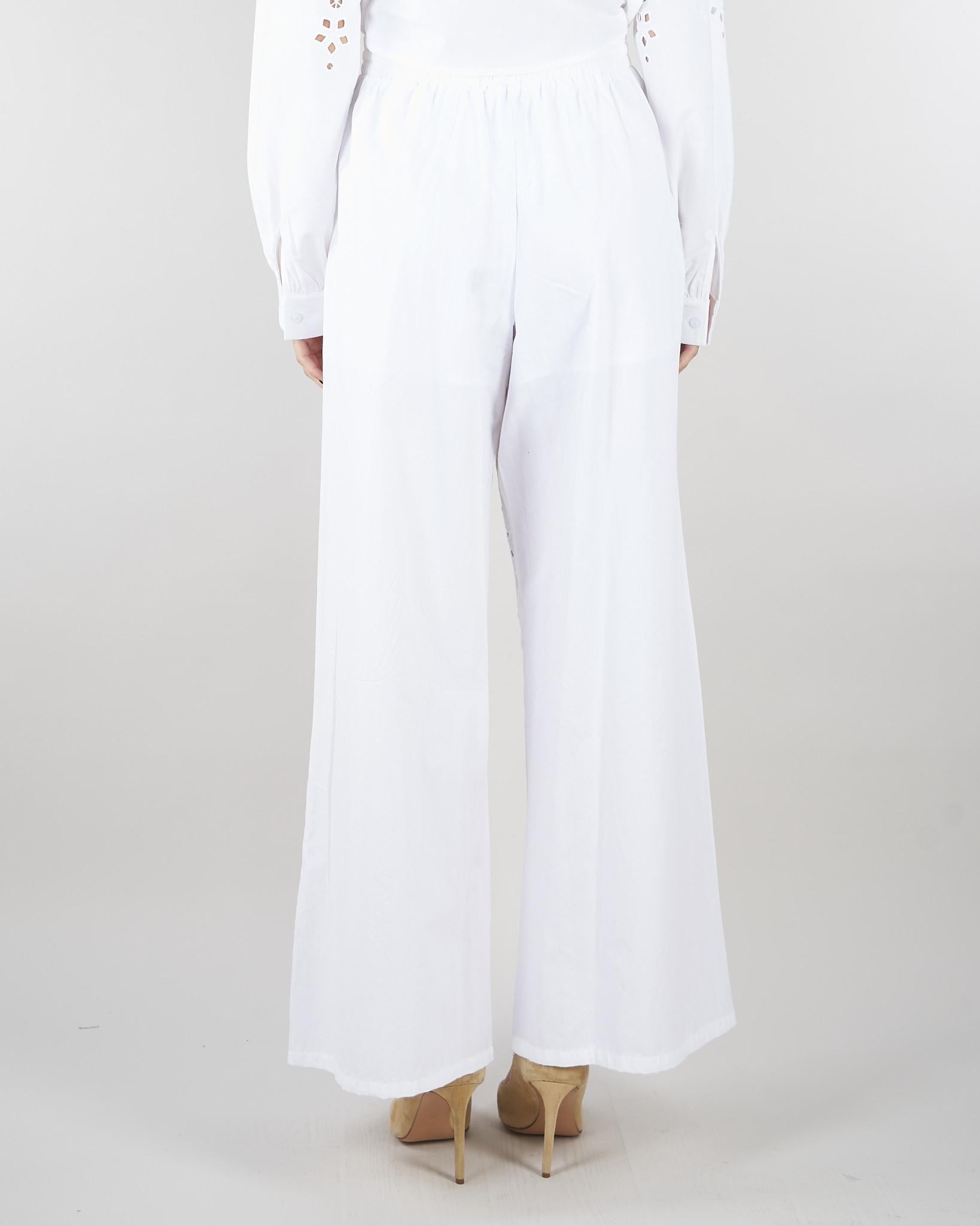 Pantalone Bianco in cotone NS234 01 NO SECRETS 