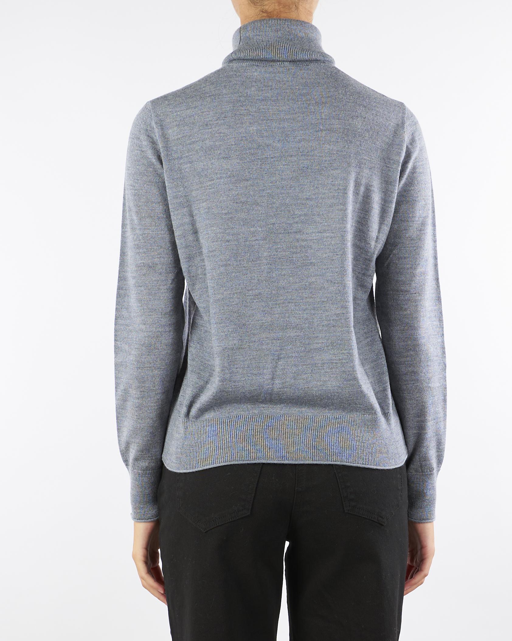 Maglia dolcevita Grigio in lana merinos MITA 742 NENETTE 