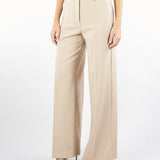 Pantalone Beige palazzo in lana VISIVO 9 MAX MARA WEEKEND 