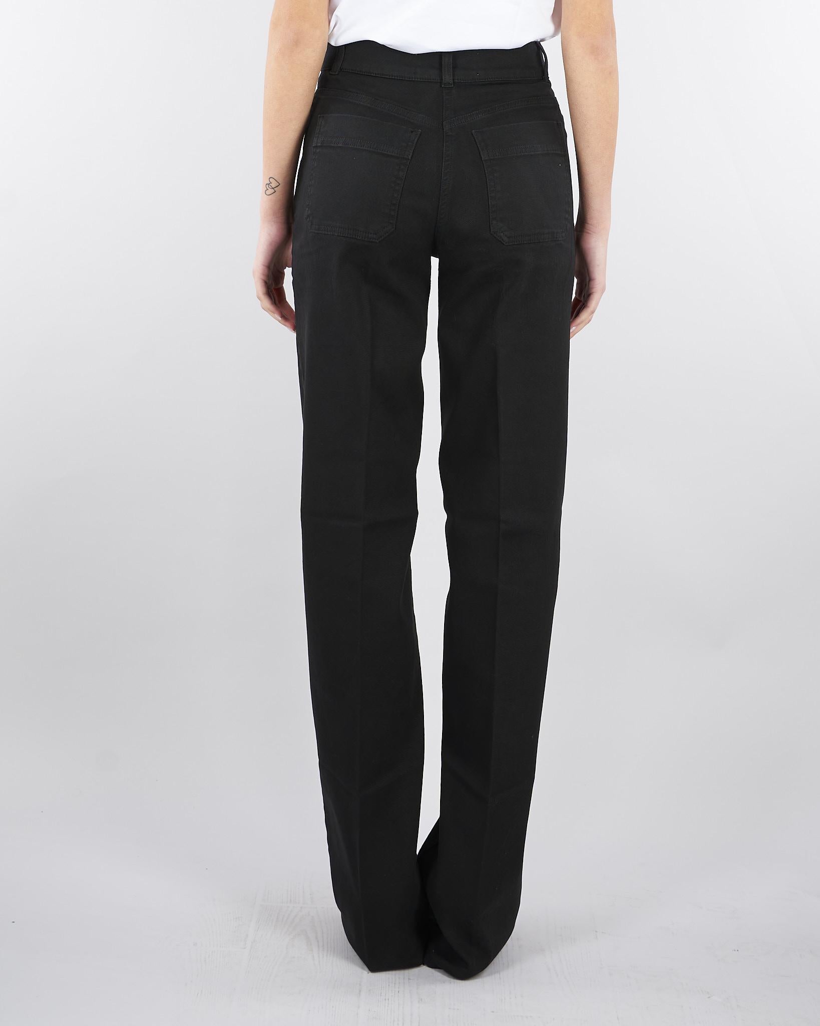 Jeans dritto Nero in bull di cotone con accessori gold PJ25D61E2 110 ELISABETTA FRANCHI 
