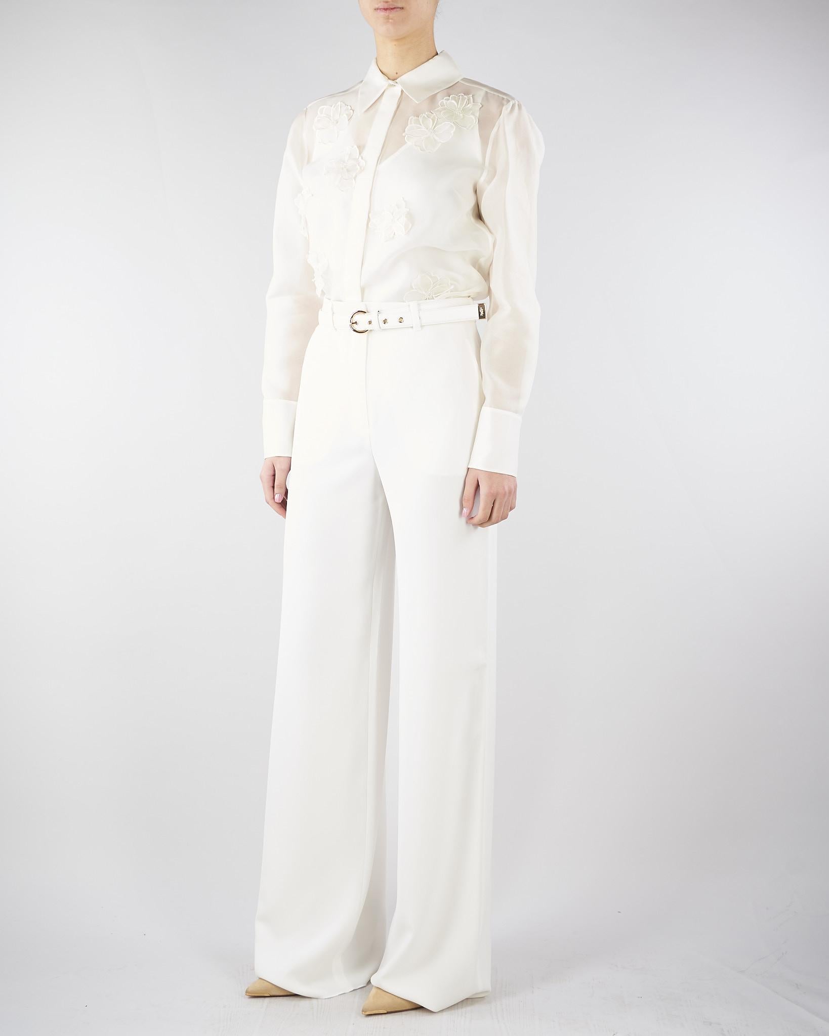 Pantalone Avorio in cady MSTAMICO 9 MAX MARA STUDIO 