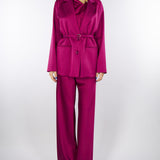 Blazer Magenta fluido con cintura sottile