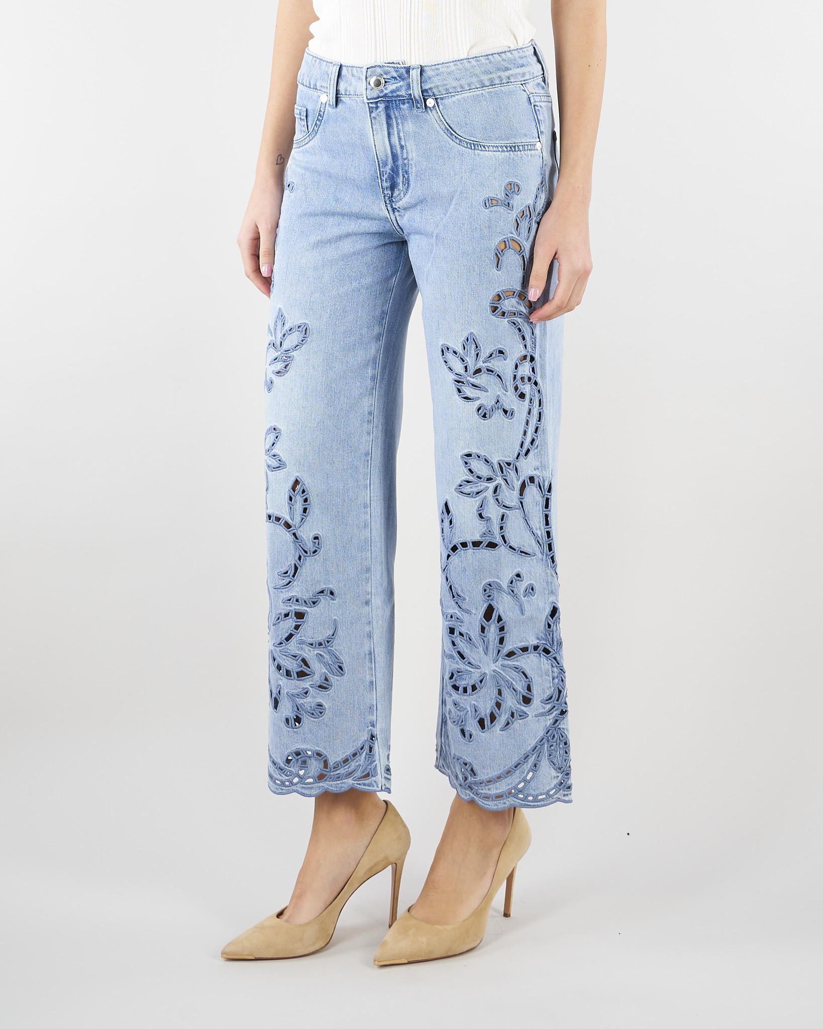 Jeans con ricamo sangallo D48EP006EI7 MF156 ERMANNO BY ERMANNO SCERVINO 