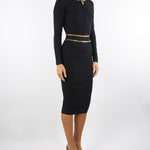 Cardigan Nero in maglia a rombi con dettaglio gioiello MK29B56E2 110 ELISABETTA FRANCHI 