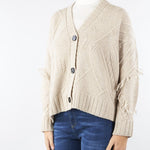 Cardigan Beige in filato di lana STALLO 3 MAX MARA WEEKEND 