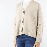 Cardigan Beige in filato di lana STALLO 3 MAX MARA WEEKEND 