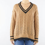 Maglia Cammello in misto lana e mohair con profili a contrasto D47EM029EO2 MF784 ERMANNO BY ERMANNO SCERVINO 