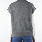 Gilet jacquard Grigio RI5FP010 0W07 ICONA 