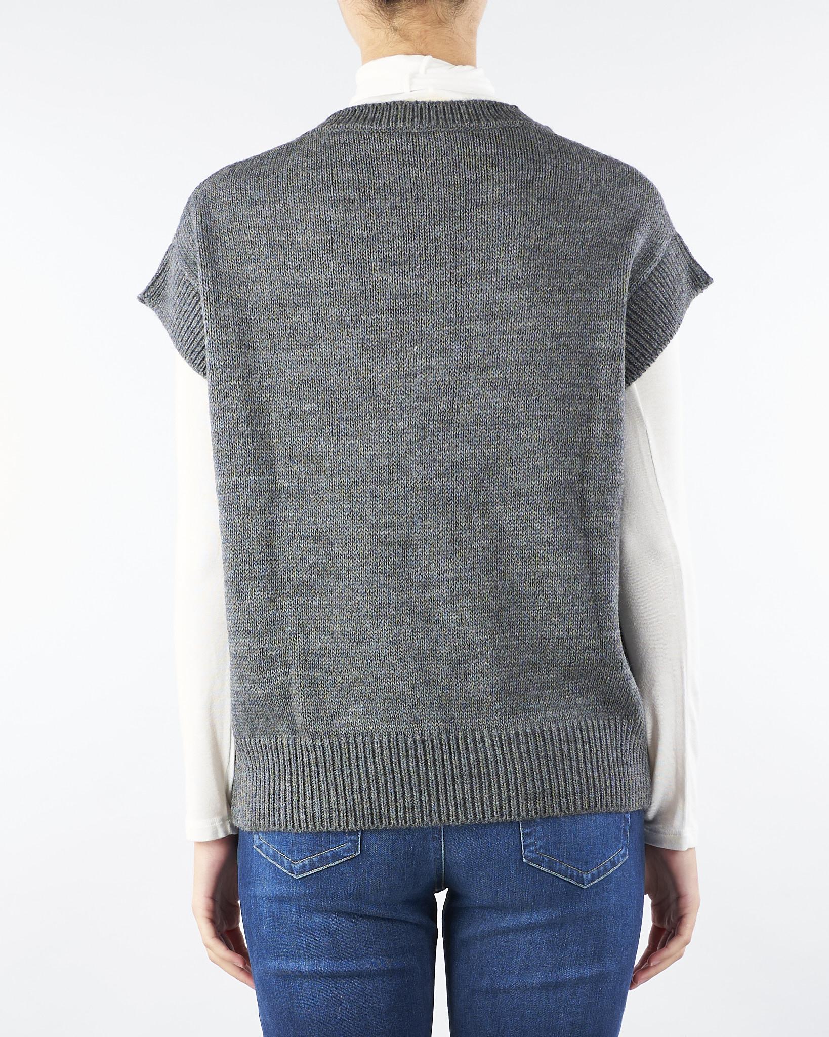 Gilet jacquard Grigio RI5FP010 0W07 ICONA 