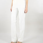 Pantaloni Avorio in tessuto tecnico bielastico con cintura PA17261E2 360 ELISABETTA FRANCHI 
