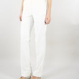 Pantaloni Avorio in tessuto tecnico bielastico con cintura PA17261E2 360 ELISABETTA FRANCHI 