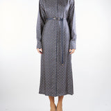 Abito Blu chemisier in seta stampata MISTER 1 MAX MARA STUDIO 