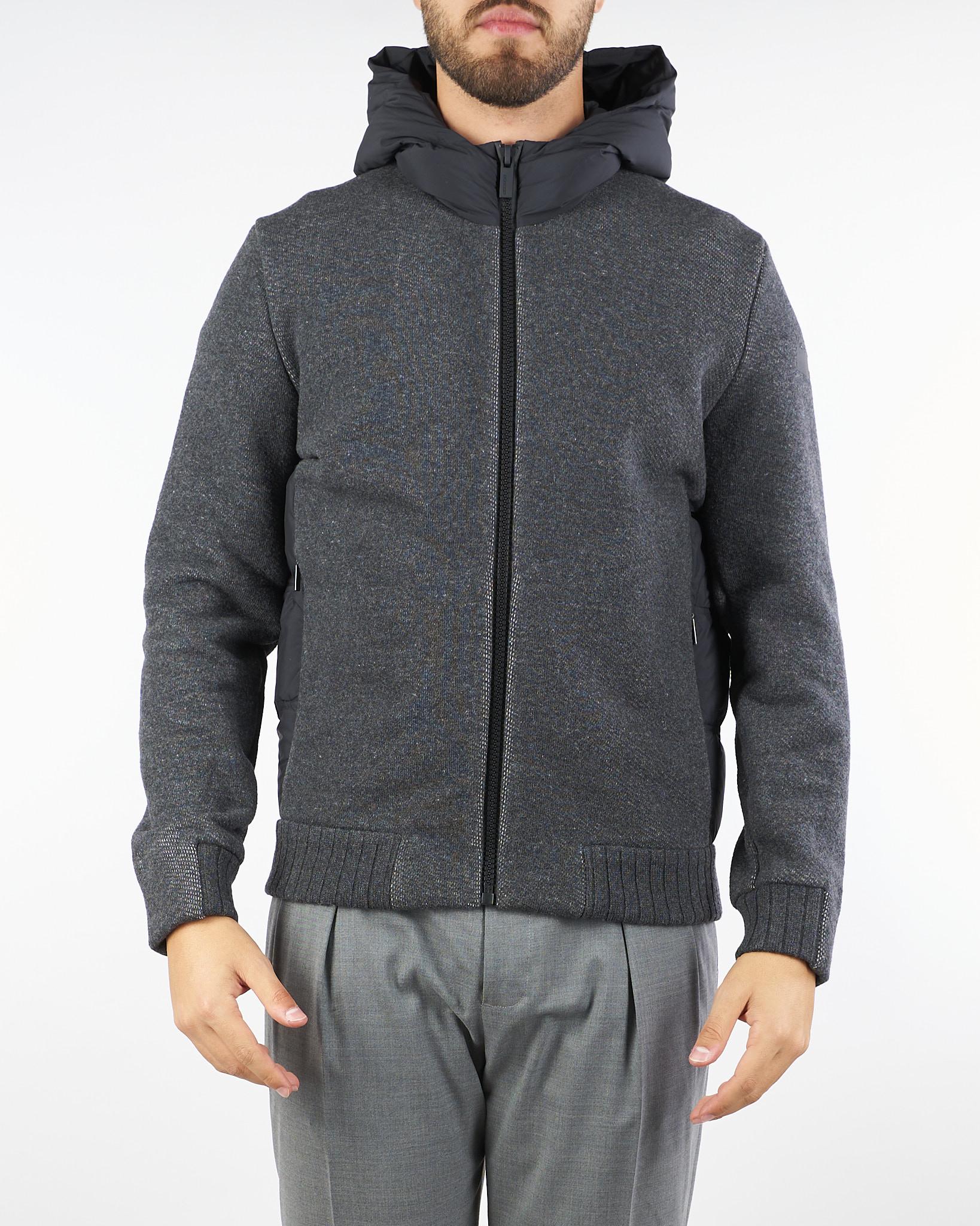 Giubbotto Antracite Woolharrd Duck Hood Zip Soft Jkt W25188 10 RRD 