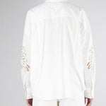 Camicia Bianco in cotone con pizzo e ricami WKDFONTE 1 MAX MARA WEEKEND 