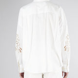 Camicia Bianco in cotone con pizzo e ricami WKDFONTE 1 MAX MARA WEEKEND 