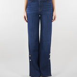 Jeans Denim flare con bottoni gioiello TP2702 12230 TWIN SET 