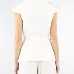 Giacca Burro in cady senza maniche con ampio scollo GI01401TVIS0026 V0359 SIMONA CORSELLINI 