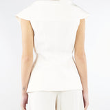 Giacca Burro in cady senza maniche con ampio scollo GI01401TVIS0026 V0359 SIMONA CORSELLINI 