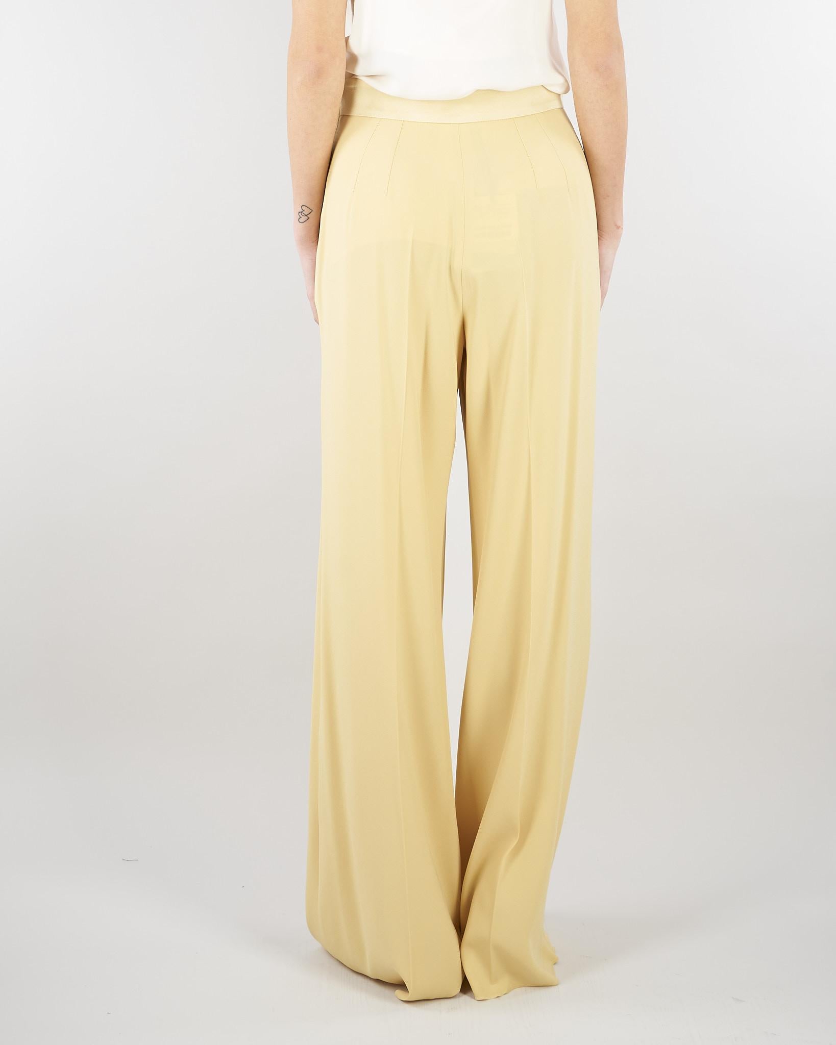 Pantalone Giallo ampio in enver satin MLLSTAMPA 3 MARELLA 