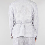 Giacca jacquard Polvere organza seta e lino ricamata GI095350330051 760 SEVENTY 