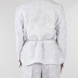 Giacca jacquard Polvere organza seta e lino ricamata GI095350330051 760 SEVENTY 