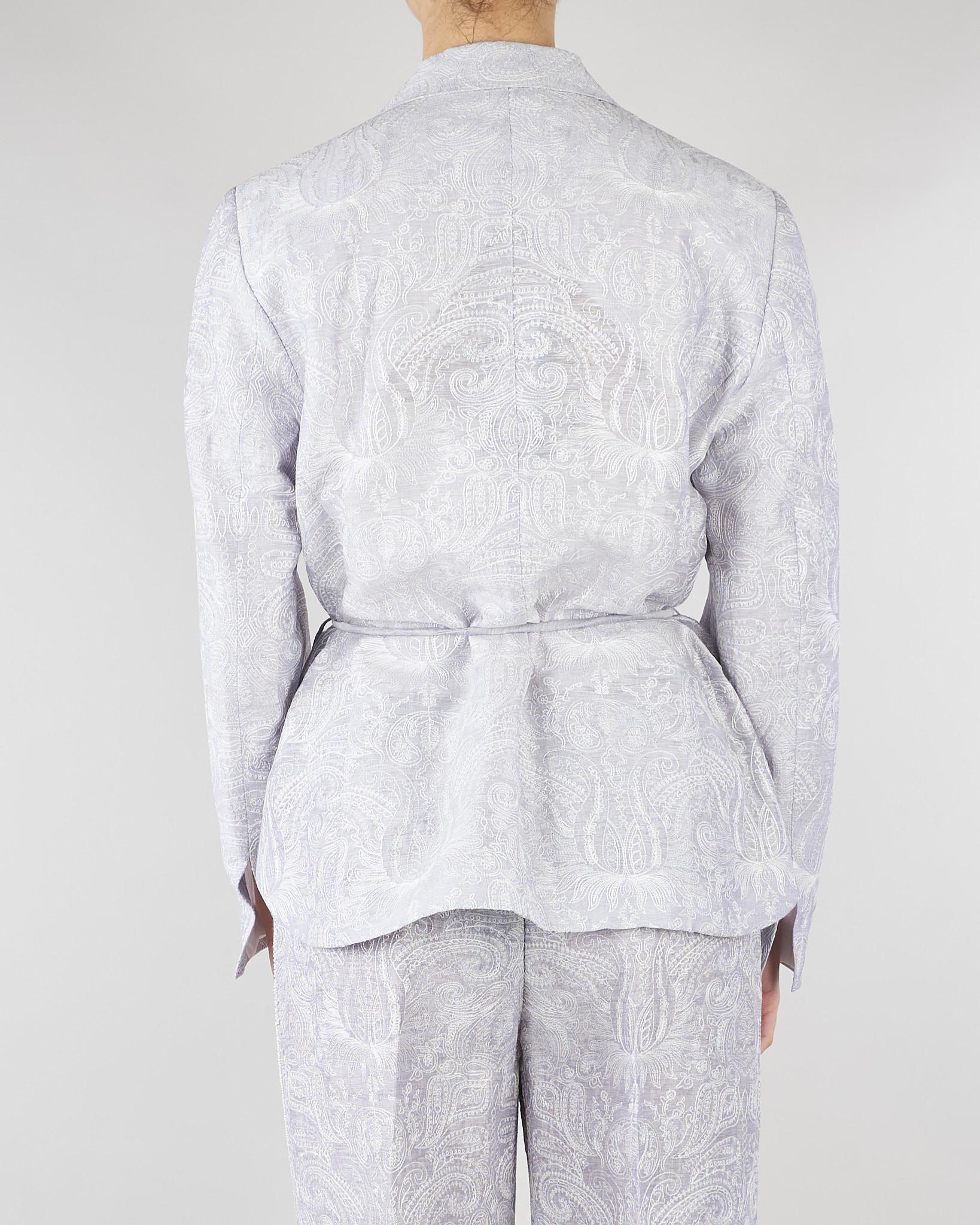Giacca jacquard Polvere organza seta e lino ricamata GI095350330051 760 SEVENTY 