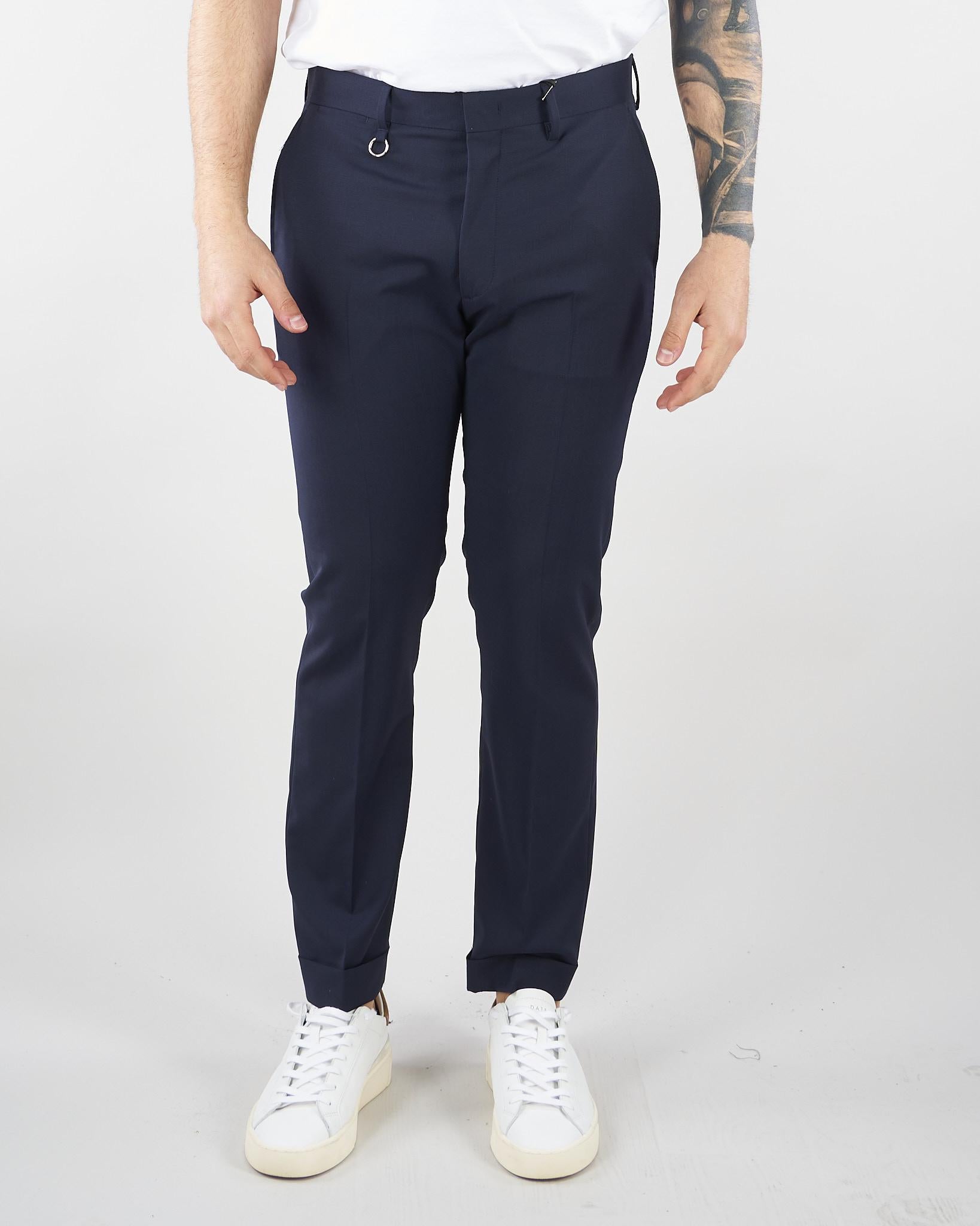 Pantalone Roxy Blu in fresco lana GC1PSS266889 E044 GOLDEN CRAFT 