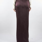 Gonna Merlot in raso con dettaglio gioiello GO14657E2 EA4 ELISABETTA FRANCHI 