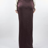 Gonna Merlot in raso con dettaglio gioiello GO14657E2 EA4 ELISABETTA FRANCHI 