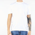 T-shirt Bianco basic in misto lyocell e cotone 8N1TE81JUVZ 100 EMPORIO ARMANI 