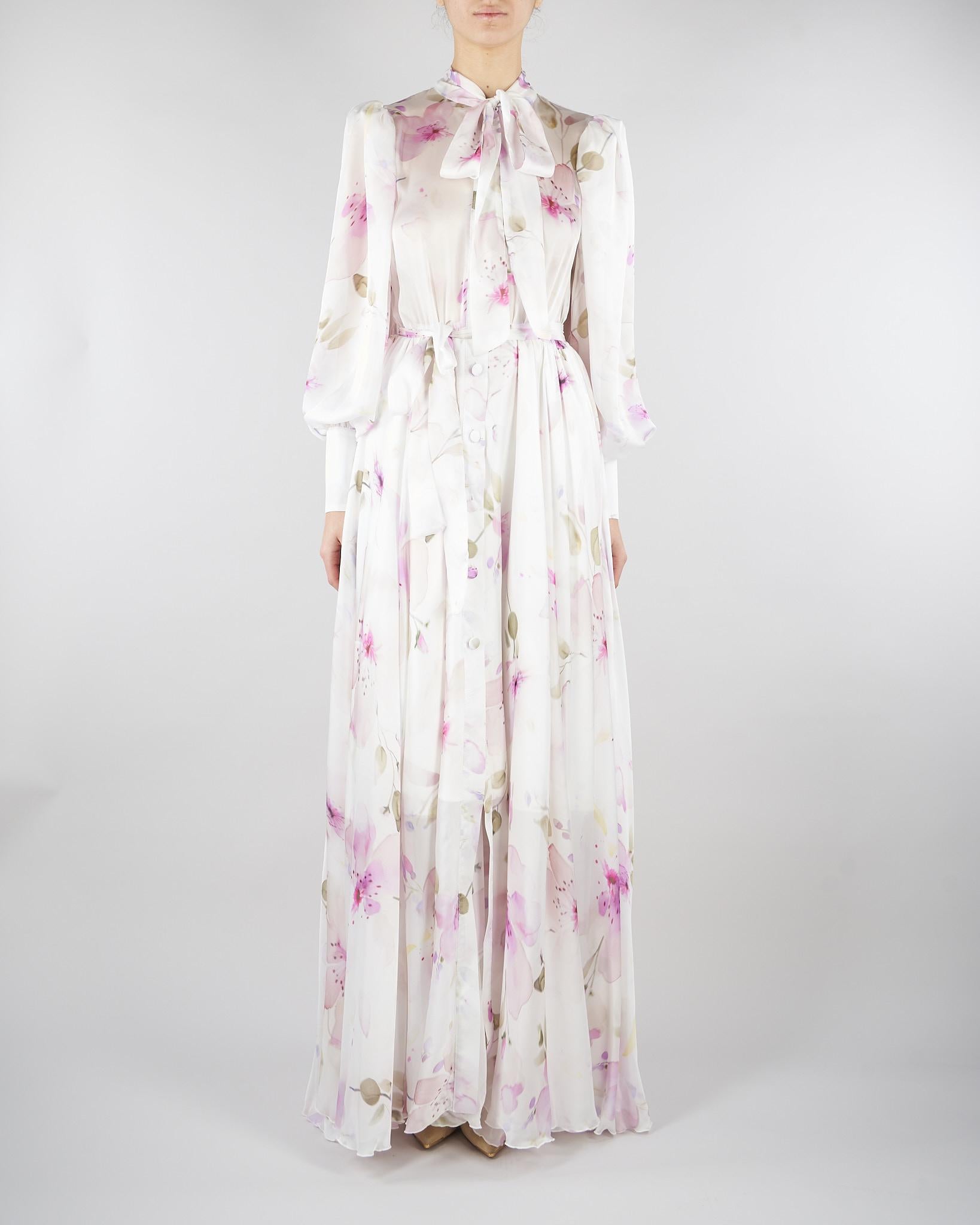 Abito Chemisier Avorio a fantasia floreale ACT16143AB4099 50 ACTUALEE 