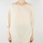 Blusa Crema plissettata M6PY17 824 MEIMEIJ 