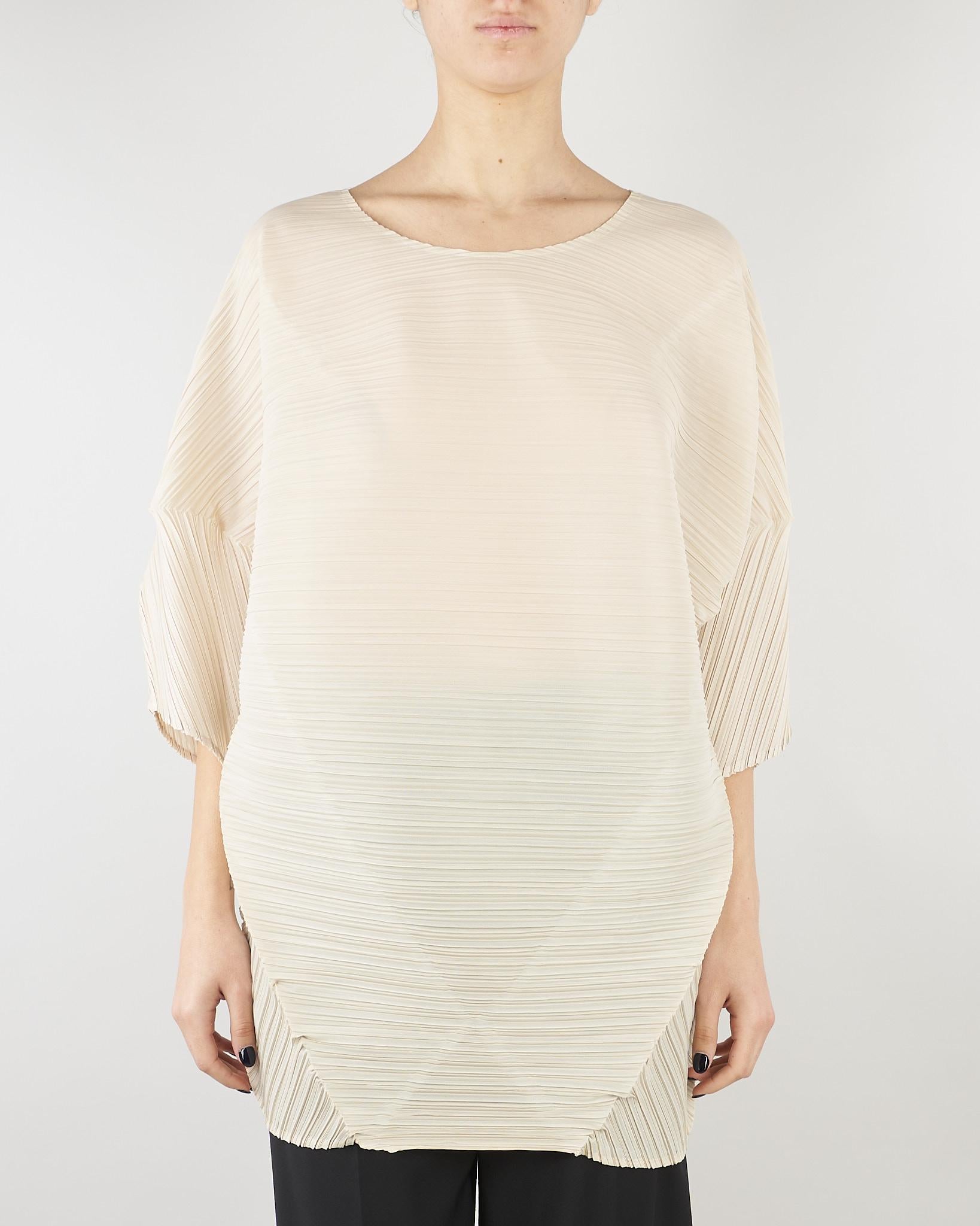 Blusa Crema plissettata M6PY17 824 MEIMEIJ 