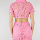 Camicia Rosa in pizzo NS108 50 NO SECRETS 