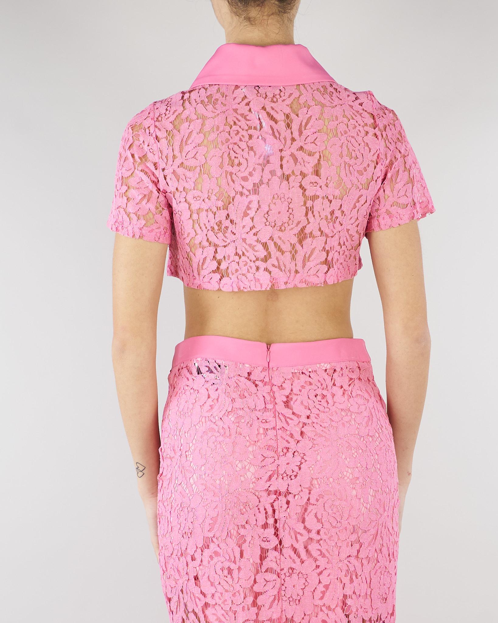 Camicia Rosa in pizzo NS108 50 NO SECRETS 