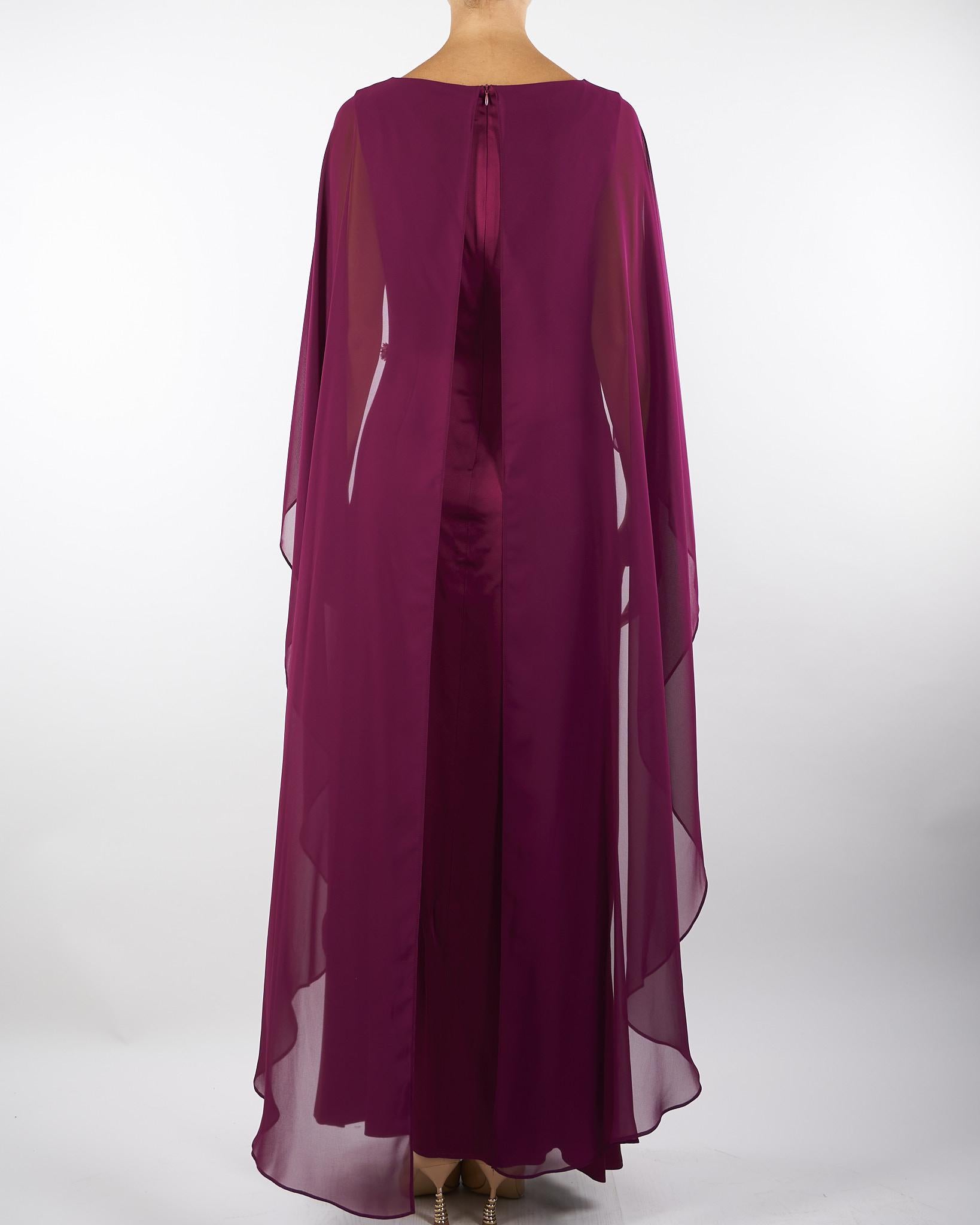 Abito Bordeaux in raso con volant A0129420 12 CLIPS 