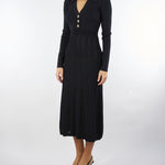 Abito Nero in maglia con bottoni gold TP3110 6 TWIN SET 