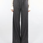 Pantalone Antracite microfantasia con elastico in vita RI9CO33 80 ANGELA DAVIS 