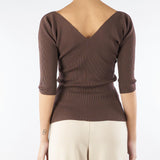 Maglia Marrone in filato di viscosa OCEANO 6 MAX MARA WEEKEND 