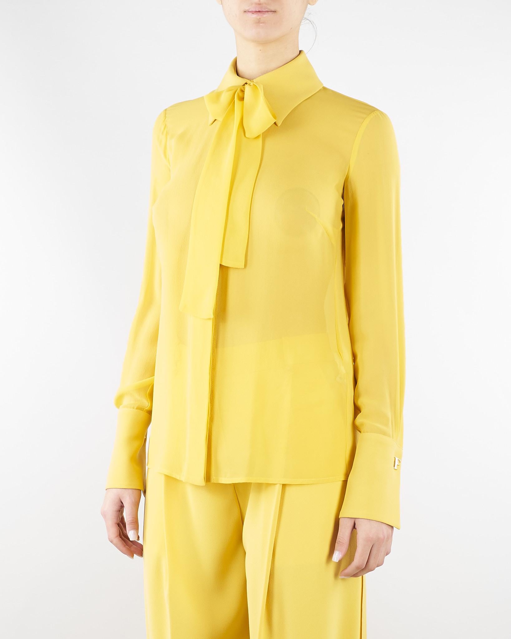 Camicia Sun in georgette e crêpe con fusciacca CA14861E2 EV6 ELISABETTA FRANCHI 