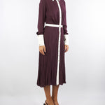 Abito Merlot-Milk color-block in georgette di viscosa ABT0256E2 EH8 ELISABETTA FRANCHI 