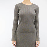 Maglia a costine in lurex Twinset