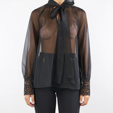 Blusa Nero in organza Fiji FIJI 700 NENETTE 