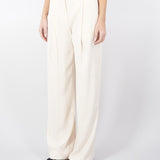 Pantaloni Burro n crêpe con impunture a contrasto