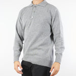 Maglia Polo Grigio in pura lana e cashmere B9F0102 93M AMARANTO 