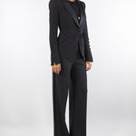 Giacca Nero in crêpe leggero GI15456E2 110 ELISABETTA FRANCHI 