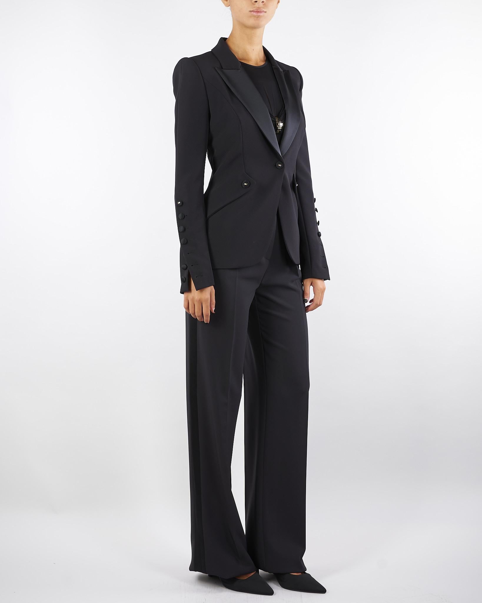 Giacca Nero in crêpe leggero GI15456E2 110 ELISABETTA FRANCHI 