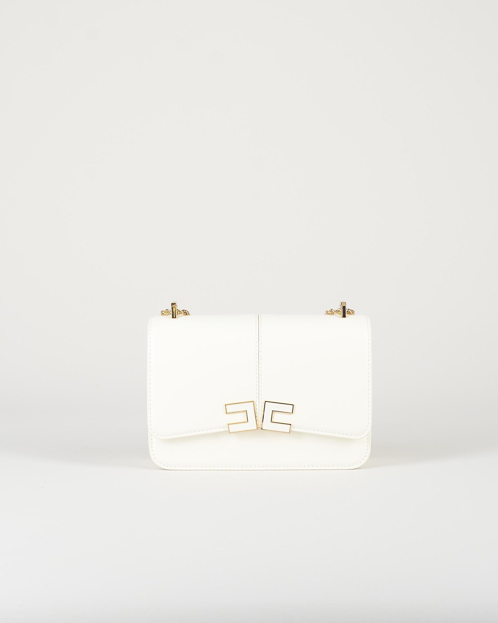 Borsa Avorio a tracolla con dettaglio logo BS91A61E2 360 ELISABETTA FRANCHI 