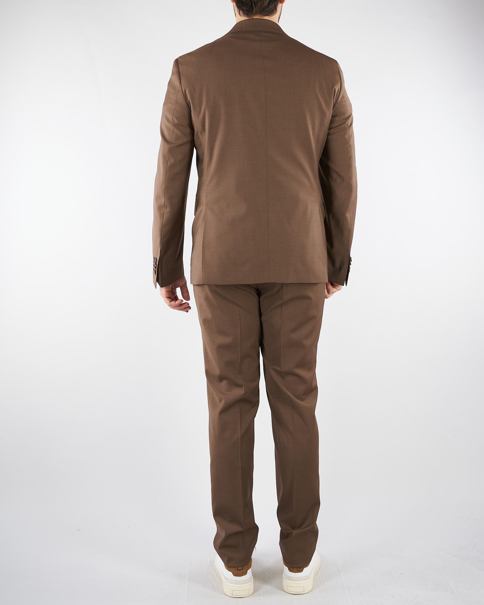 Abito monopetto Tabacco in fresco lana 4011A438260000 28 PAOLONI 